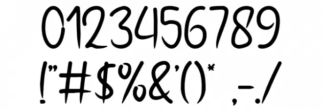 Hand Ball Font OTHER CHARS