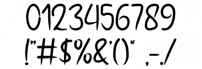 Hand Ball Font OTHER CHARS