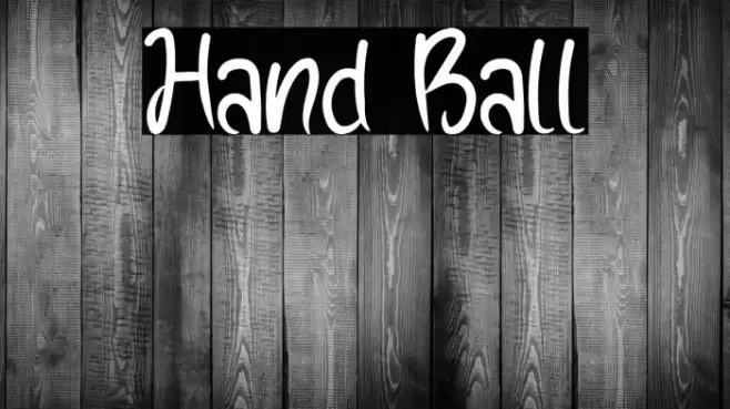 Hand Ball Font examples