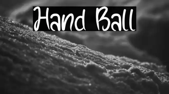 Hand Ball Font examples