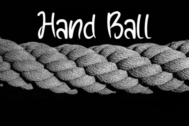 Hand Ball Font examples