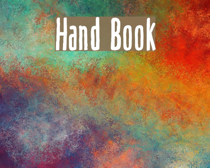 Hand Book Font examples