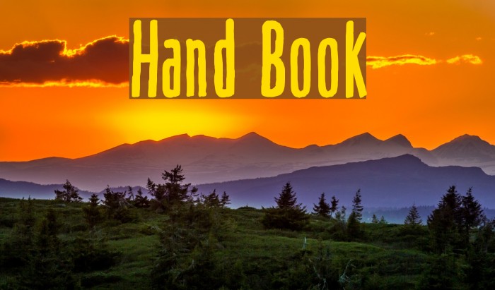 Hand Book Font examples