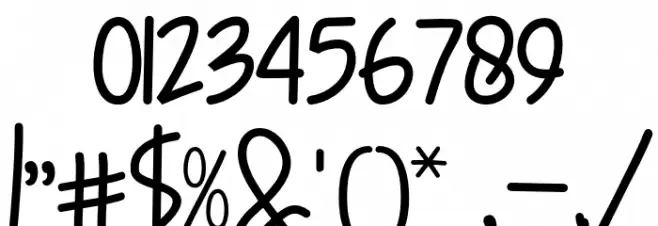 Hand Boys Font OTHER CHARS