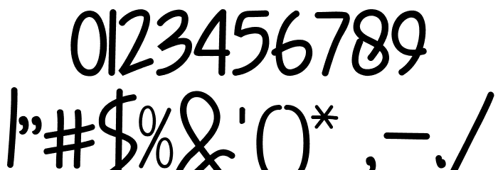 Hand Boys Font OTHER CHARS