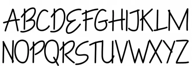 Hand Boys Font UPPERCASE