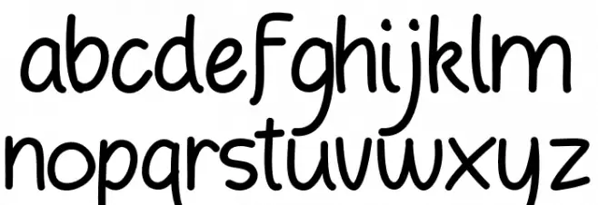 Hand Boys Schriftart Kleinbuchstaben