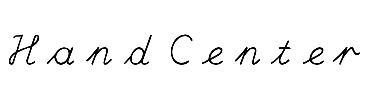 Hand Center Font