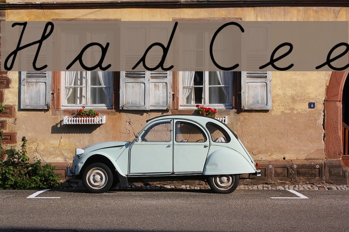 Hand Center Font examples