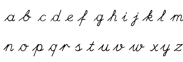 Hand Center Font LOWERCASE