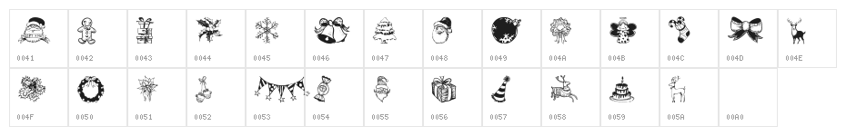 Hand Christmas Doodle Character Map