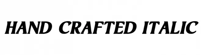 Hand Crafted Italic  Frei Schriftart Herunterladen