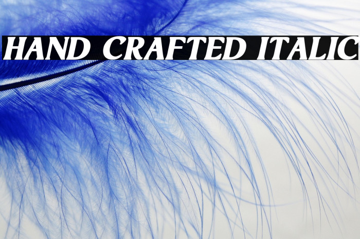 Hand Crafted Italic Example 1