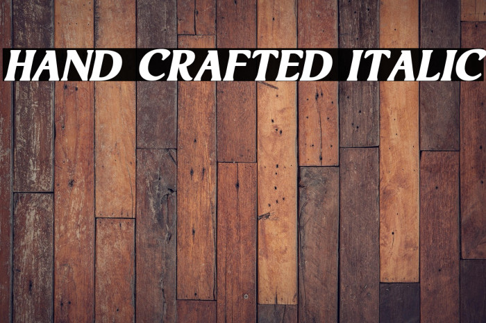 Hand Crafted Italic Example 3