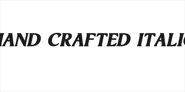 Hand Crafted Italic Logo