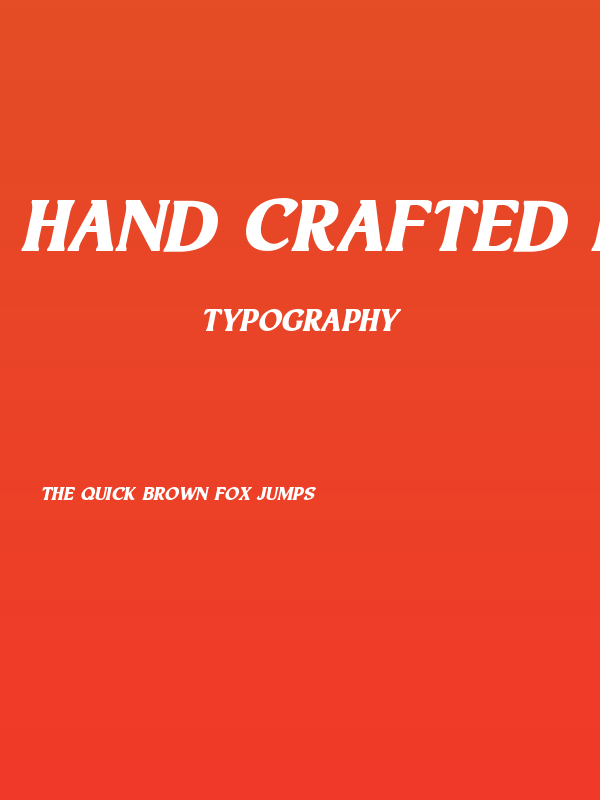 Hand Crafted Italic Poster