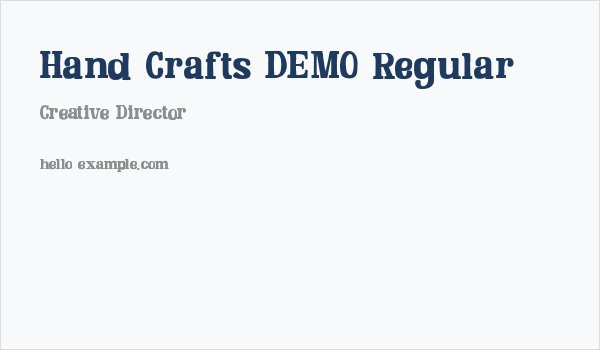 Hand Crafts DEMO Regular Business Card