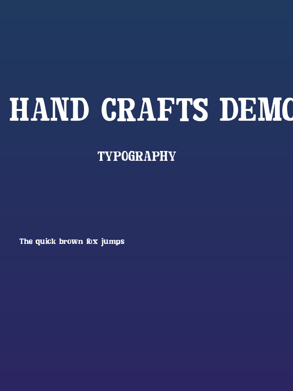 Hand Crafts DEMO Regular Poster