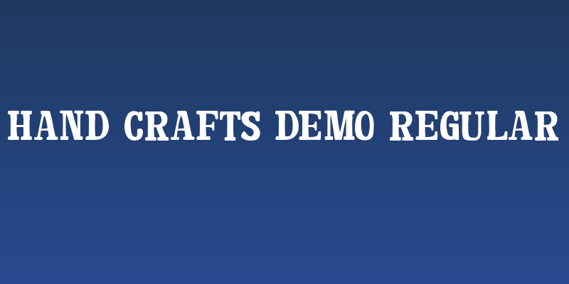 Hand Crafts DEMO Regular Social Header