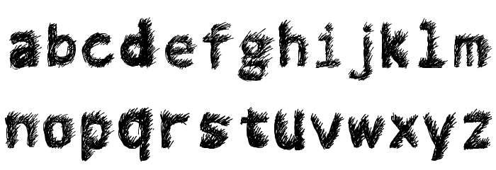 Hand Drawn Lawn Font LOWERCASE