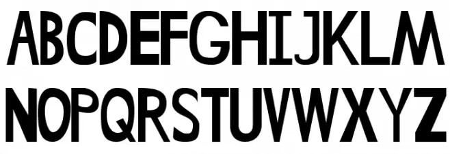 Hand Drawn Shapes フォント 大文字