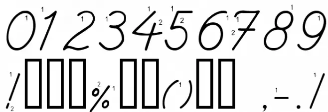 Hand Escort Font OTHER CHARS