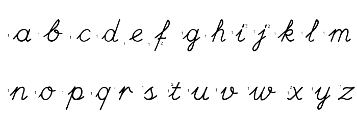 Hand Escort Font LOWERCASE