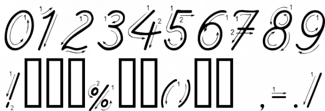 Hand Garden Font OTHER CHARS