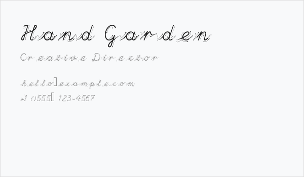 Hand Garden Business Card