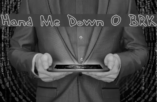 Hand Me Down O BRK Font examples