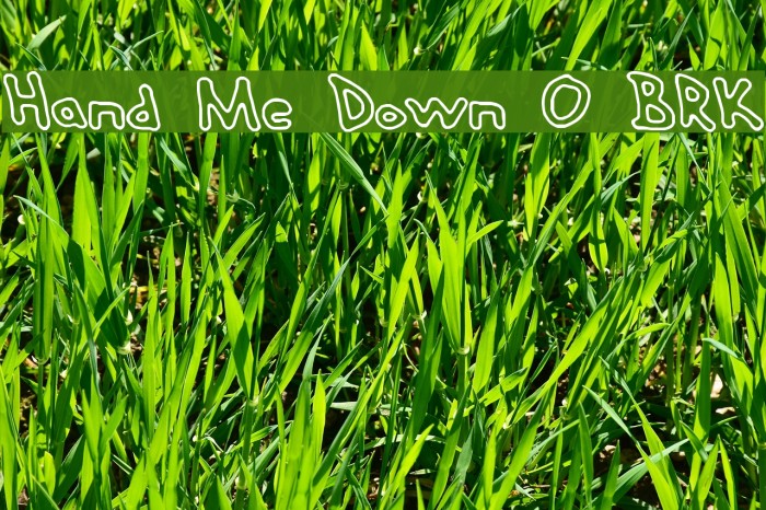 Hand Me Down O BRK Fonte examples