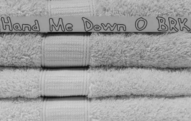 Hand Me Down O BRK Font examples