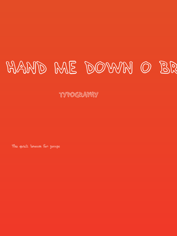 Hand Me Down O BRK Poster