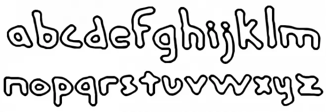 Hand Me Down O BRK Schriftart Kleinbuchstaben