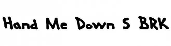 Hand Me Down S BRK  नि: शुल्क फ़ॉन्ट्स डाउनलोड