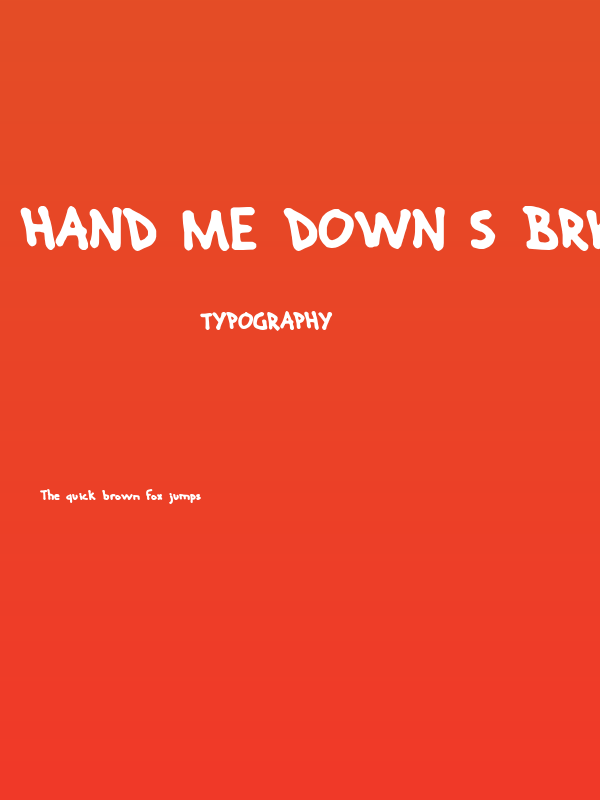Hand Me Down S BRK Poster