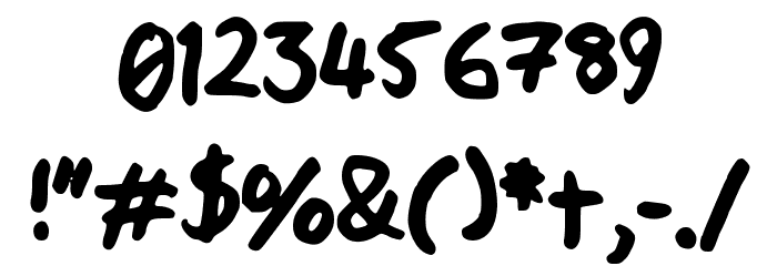 Hand Of GameDevDan Medium Font OTHER CHARS
