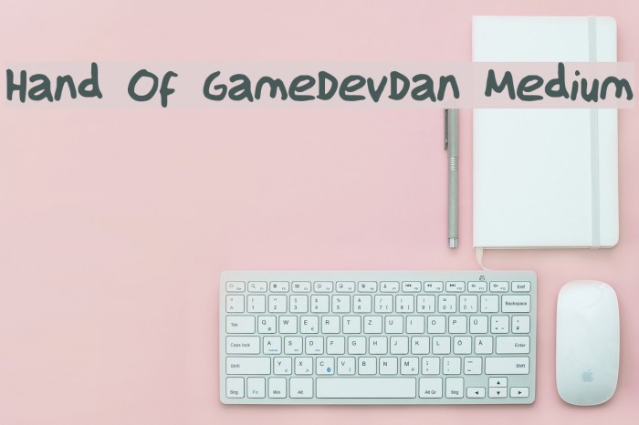 Hand Of GameDevDan Medium Font examples