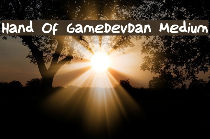 Hand Of GameDevDan Medium Font examples