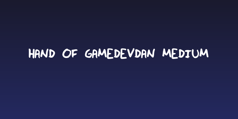 Hand Of GameDevDan Medium Social Header