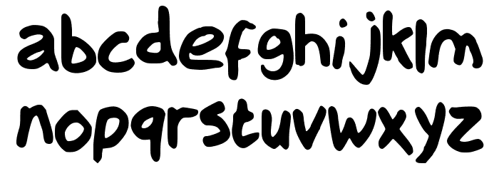 Hand Of GameDevDan Medium Font LOWERCASE