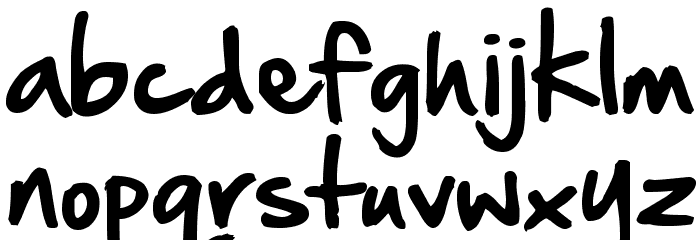 Hand Of Sean Font LOWERCASE