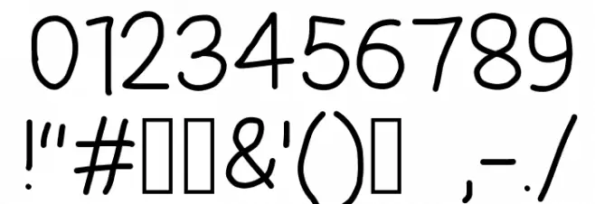 Hand Power Font OTHER CHARS