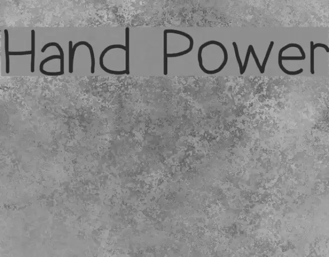 Hand Power Font examples