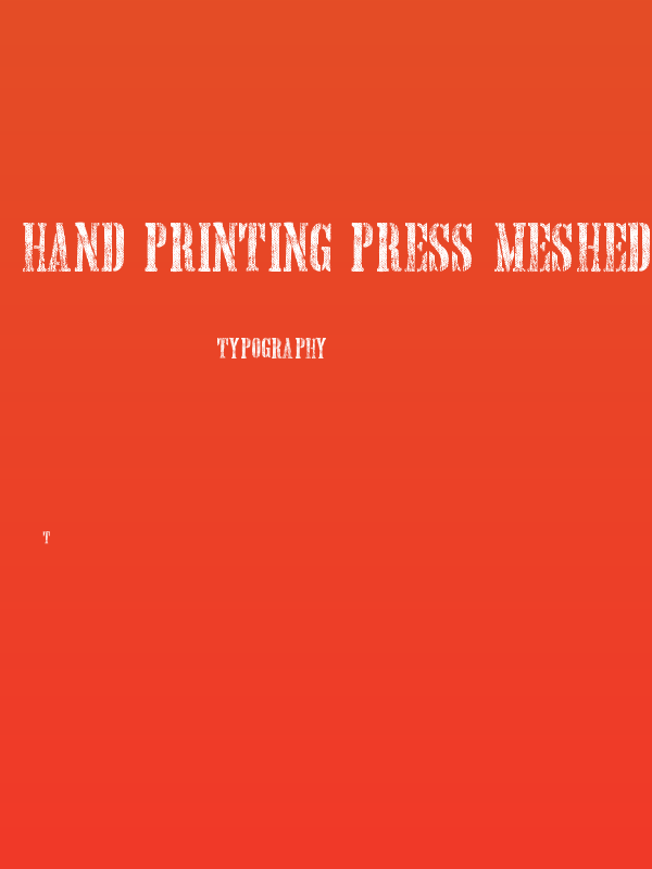 Hand Printing Press Meshed_demo Poster