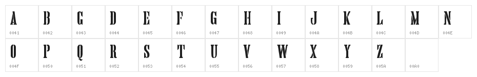 Hand Printing Press Stencil_demo Character Map