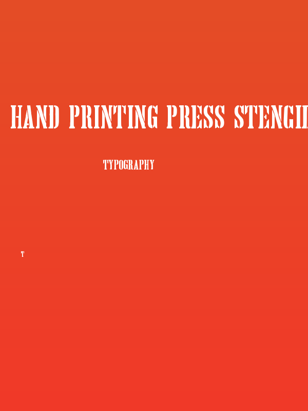 Hand Printing Press Stencil_demo Poster