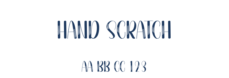 Hand Scratch Font Preview