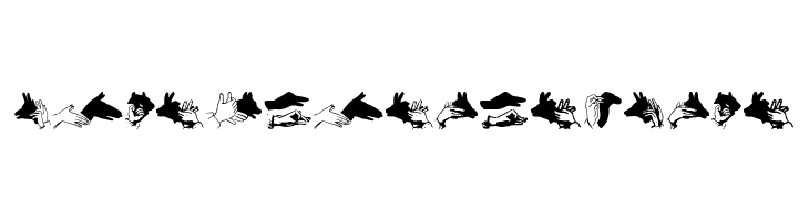 Hand Shadows Icons  フリーフォントのダウンロード
