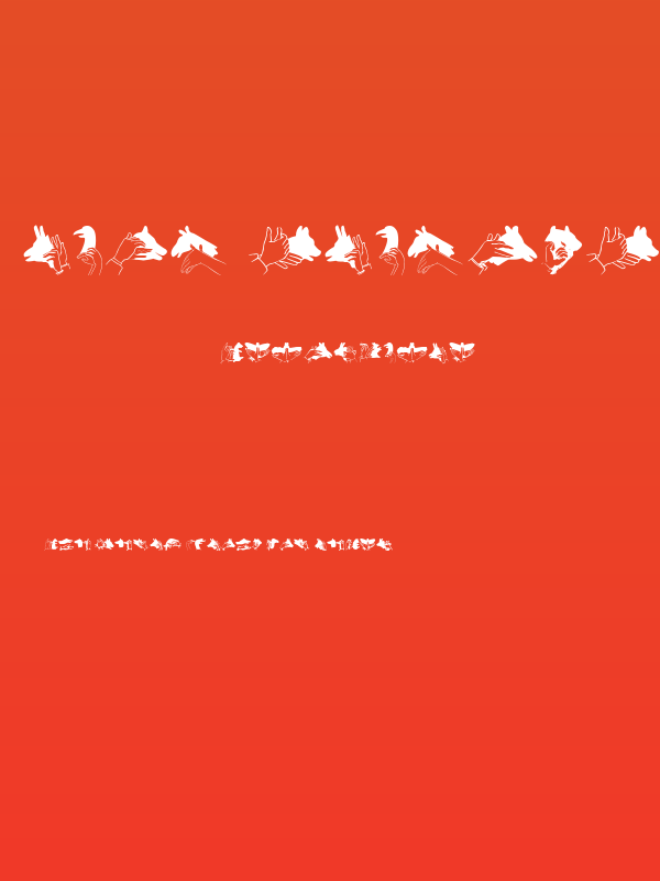 Hand Shadows Icons Poster